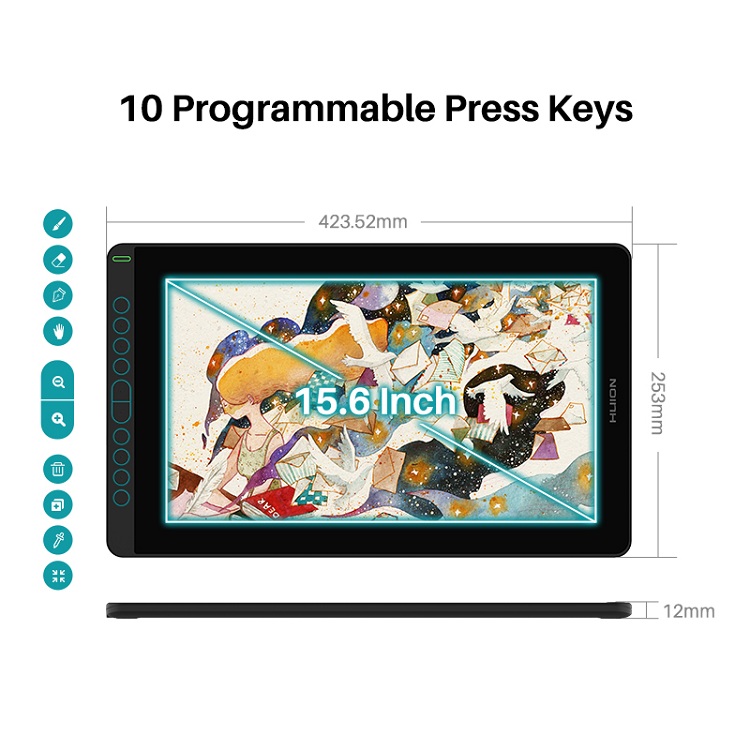 Drawing Tablet With Screen 15.6 Inch - Kamvas 16(2021) 15.6 Inch Screen Full-Laminated