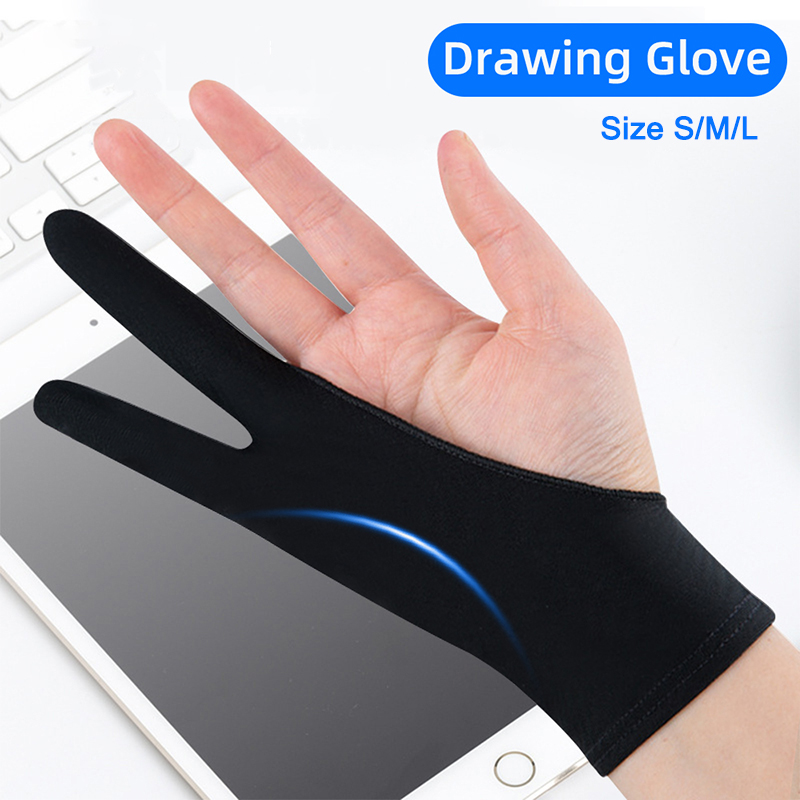 Drawing Glove Two Finger Artist - Two-Finger Drawing Gloves Palm Anti-touch Anti-fouling
