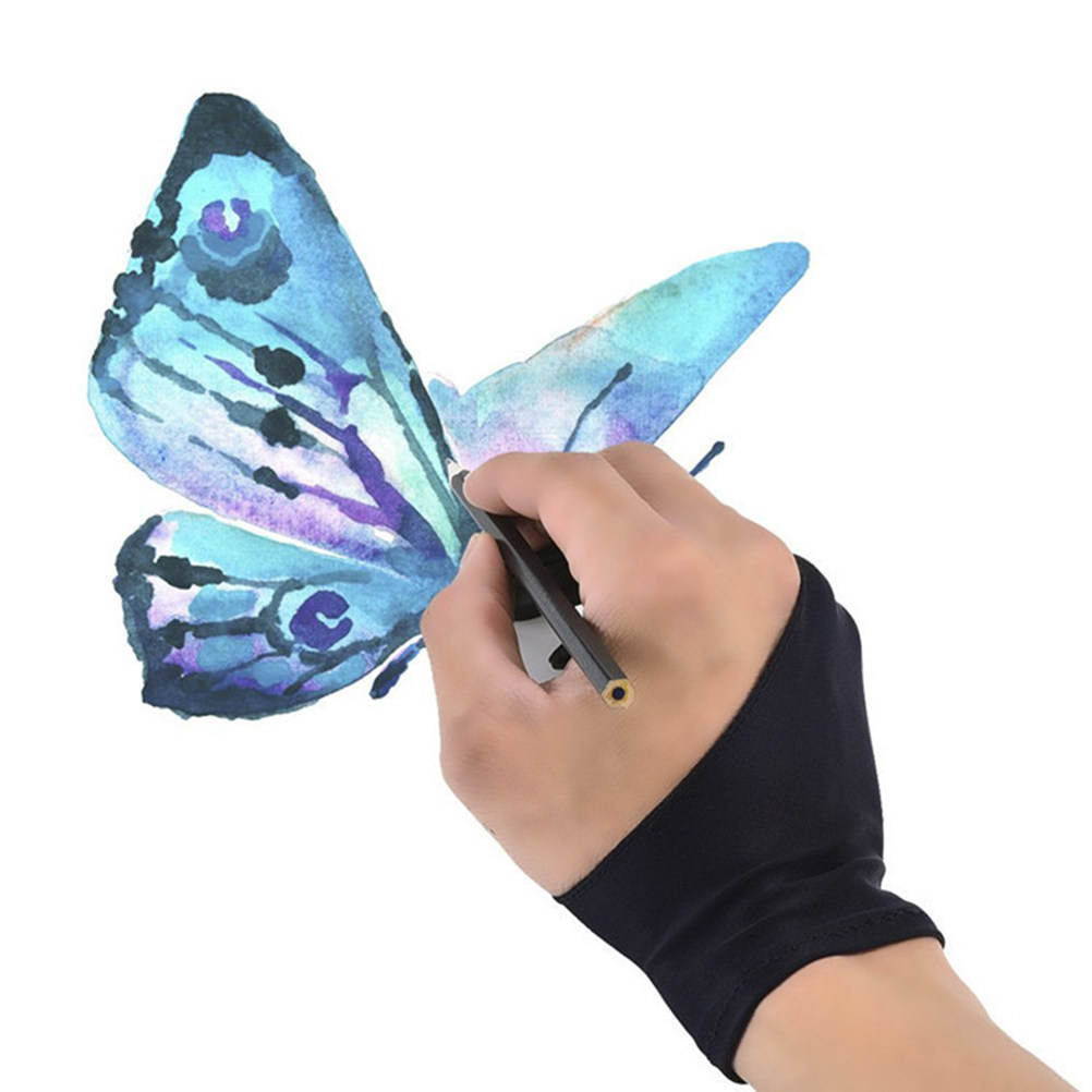 2Pcs Anti-Fouling Drawing Glov - Drawing Glove Two Finger Artist review and price
