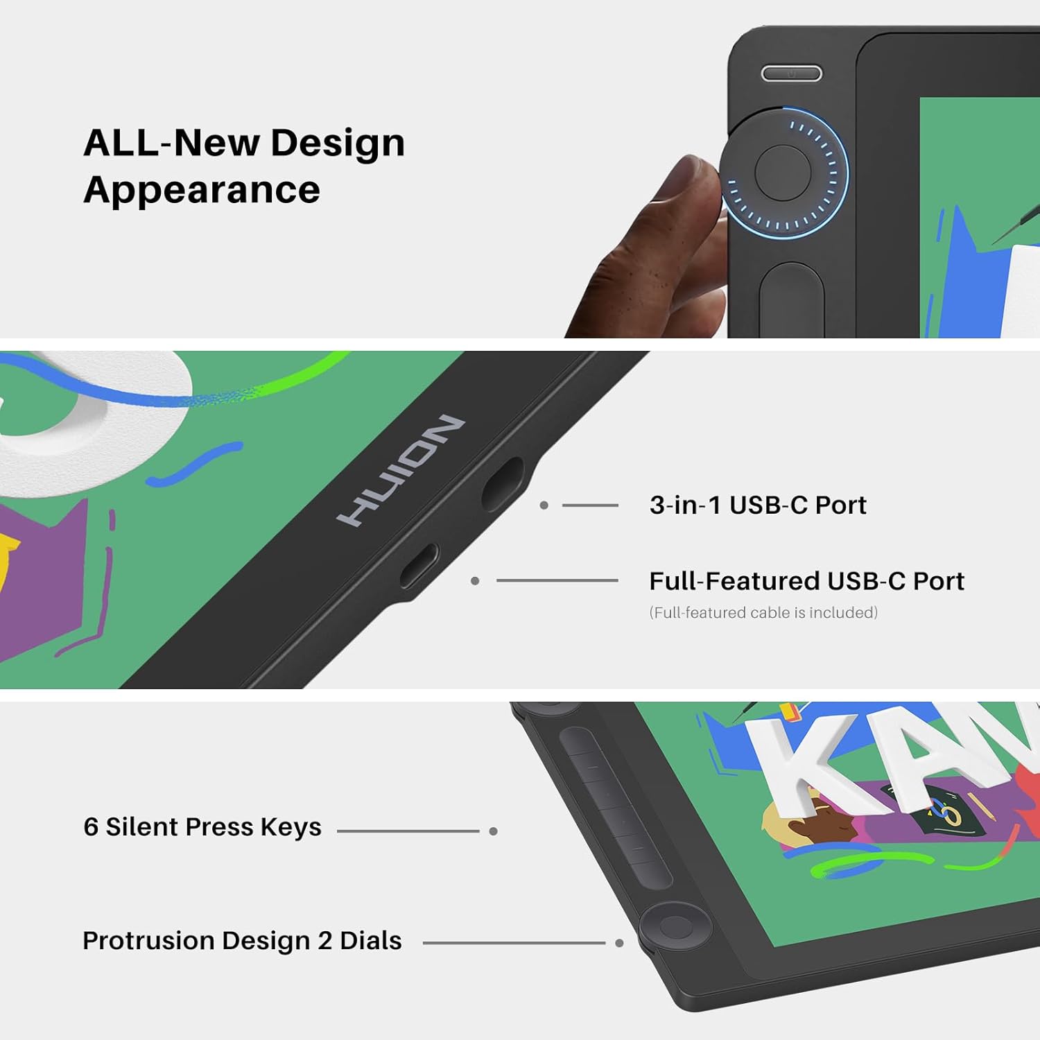 15.8 Inch HUION Kamvas 16(GEN  - Drawing Tablet With Screen 15.6 Inch review and price