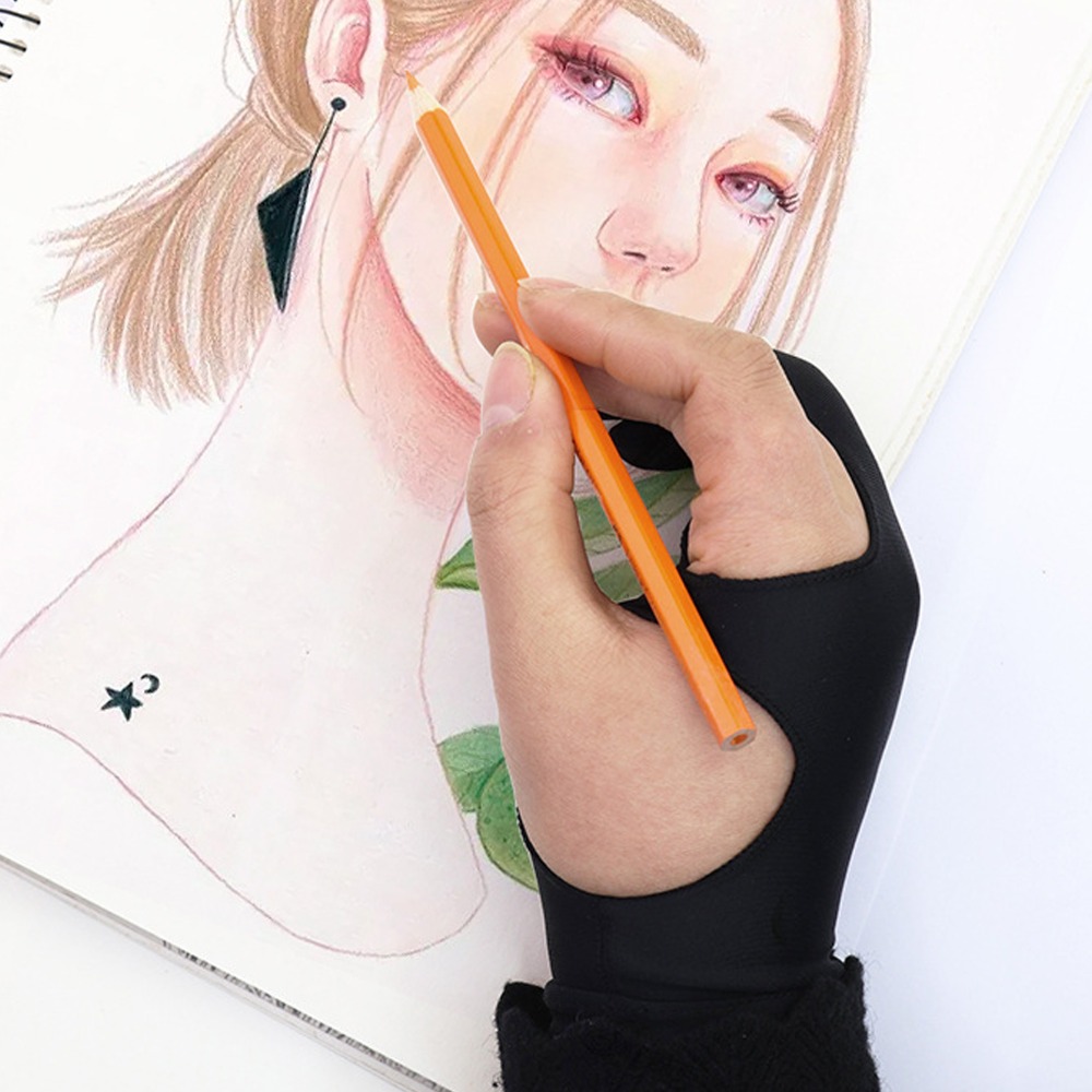 2pcs Durable Two-Finger Design - Drawing Glove Two Finger Artist review and price