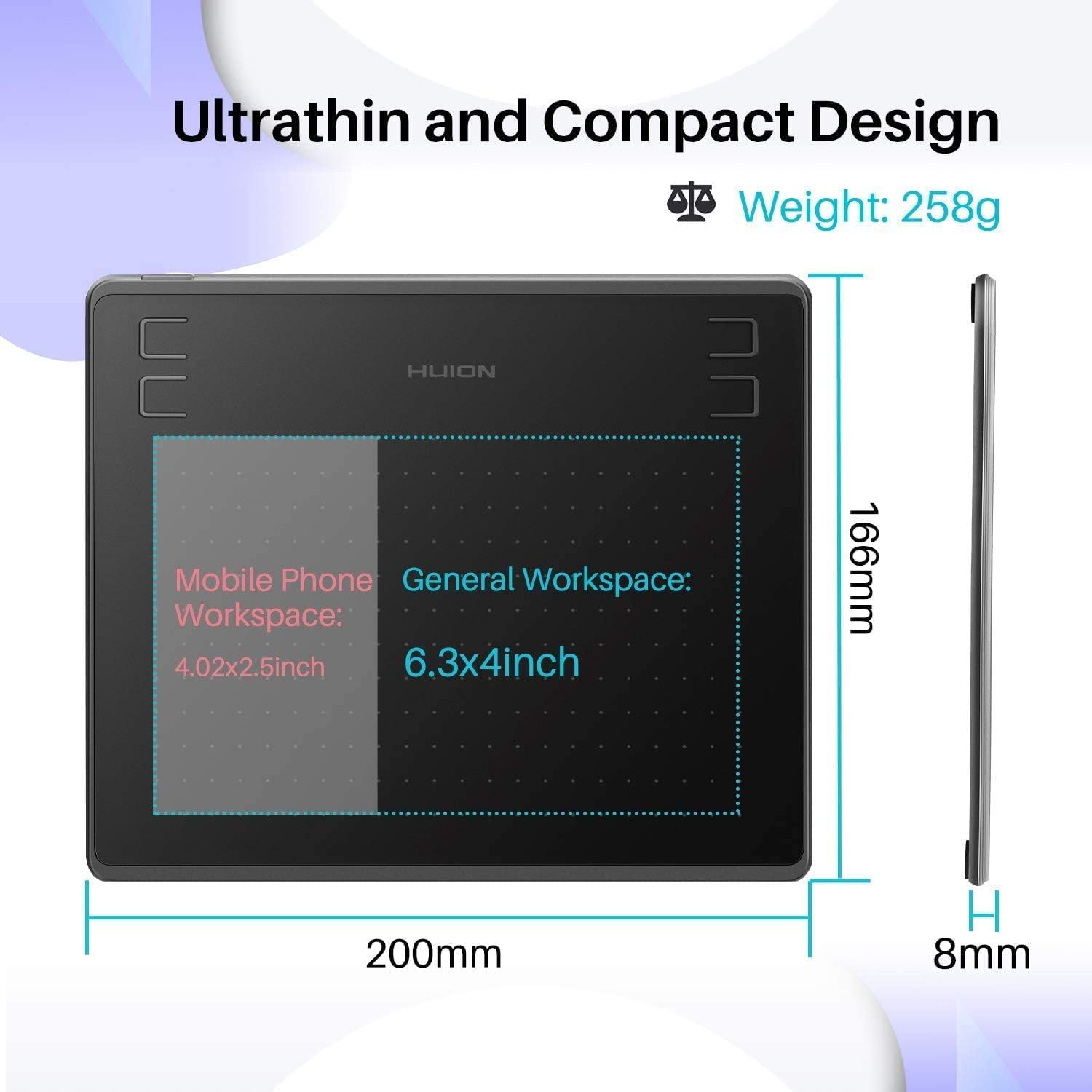 HUION HS64 Graphic Tablet 6Inc - Drawing Tablet Standalone Android review and price