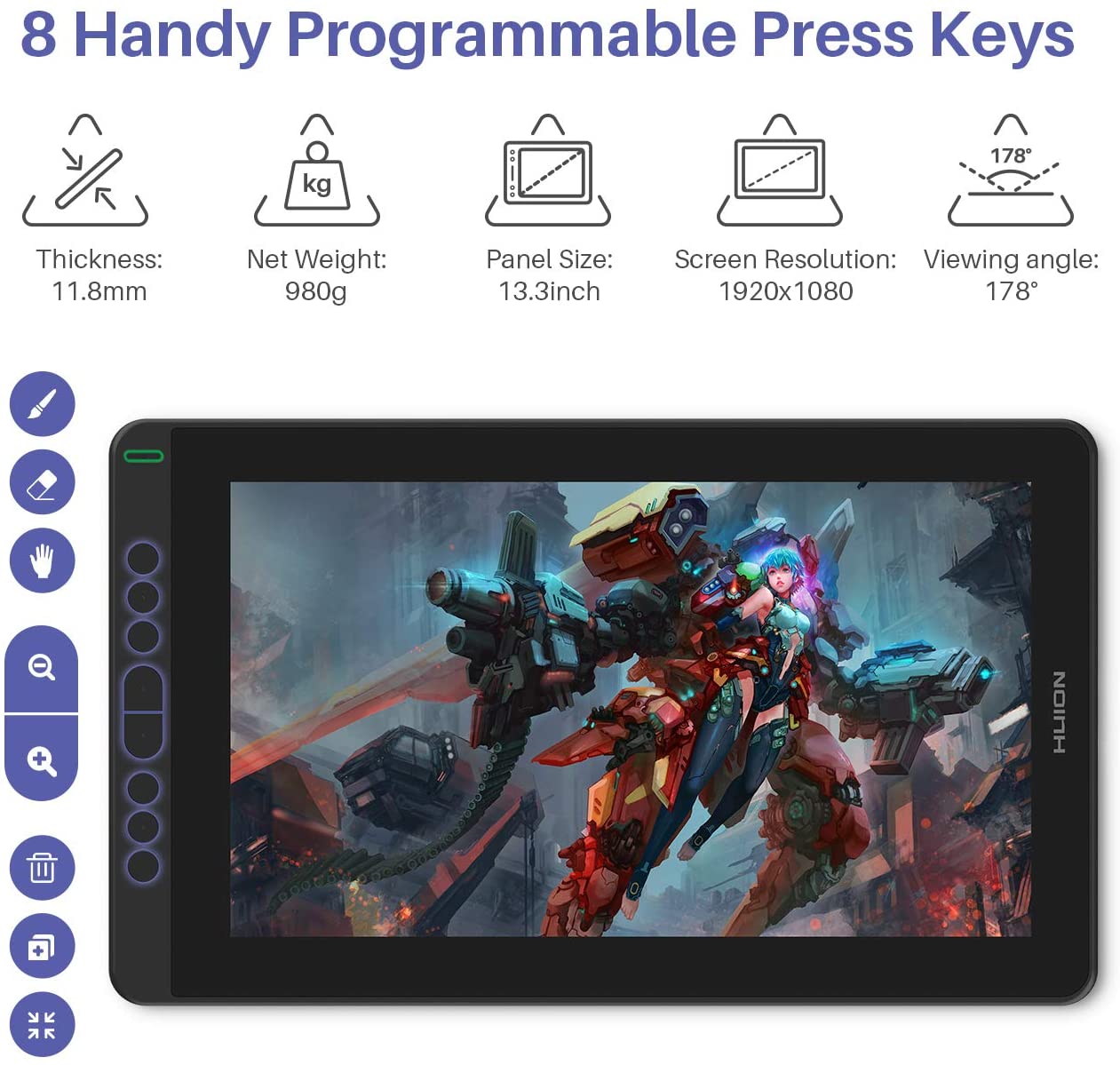 NEW huion 11.6 13.3 15.6 Inch  - Drawing Tablet With Screen 15.6 Inch review and price