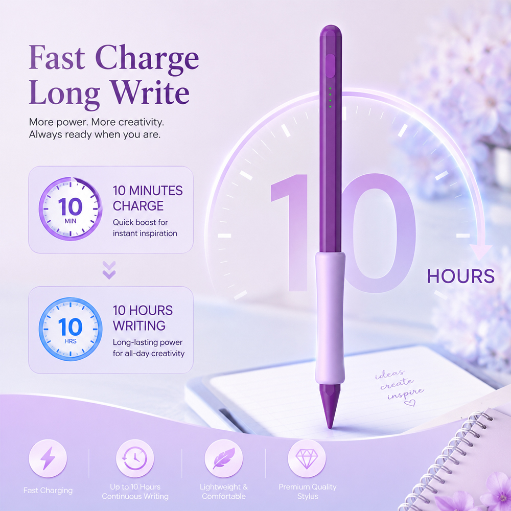 Purple Stylus Pen for iPad 10M - Drawing Tablet Battery Free Stylus review and price