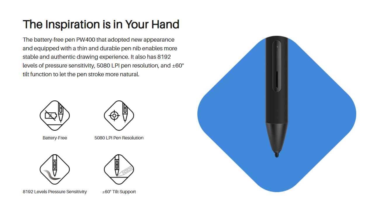 RTP-700 Battery-free Pen Stylu - Drawing Tablet Battery Free Stylus review and price