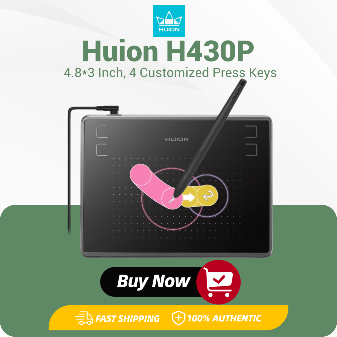 HUION Inspiroy H430P Drawing T - Drawing Tablet Battery Free Stylus review and price