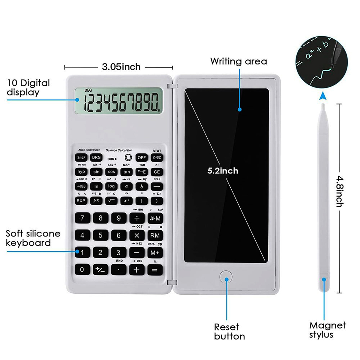 Portable Calculator 6.5 Inch L - Drawing Tablet Battery Free Stylus review and price
