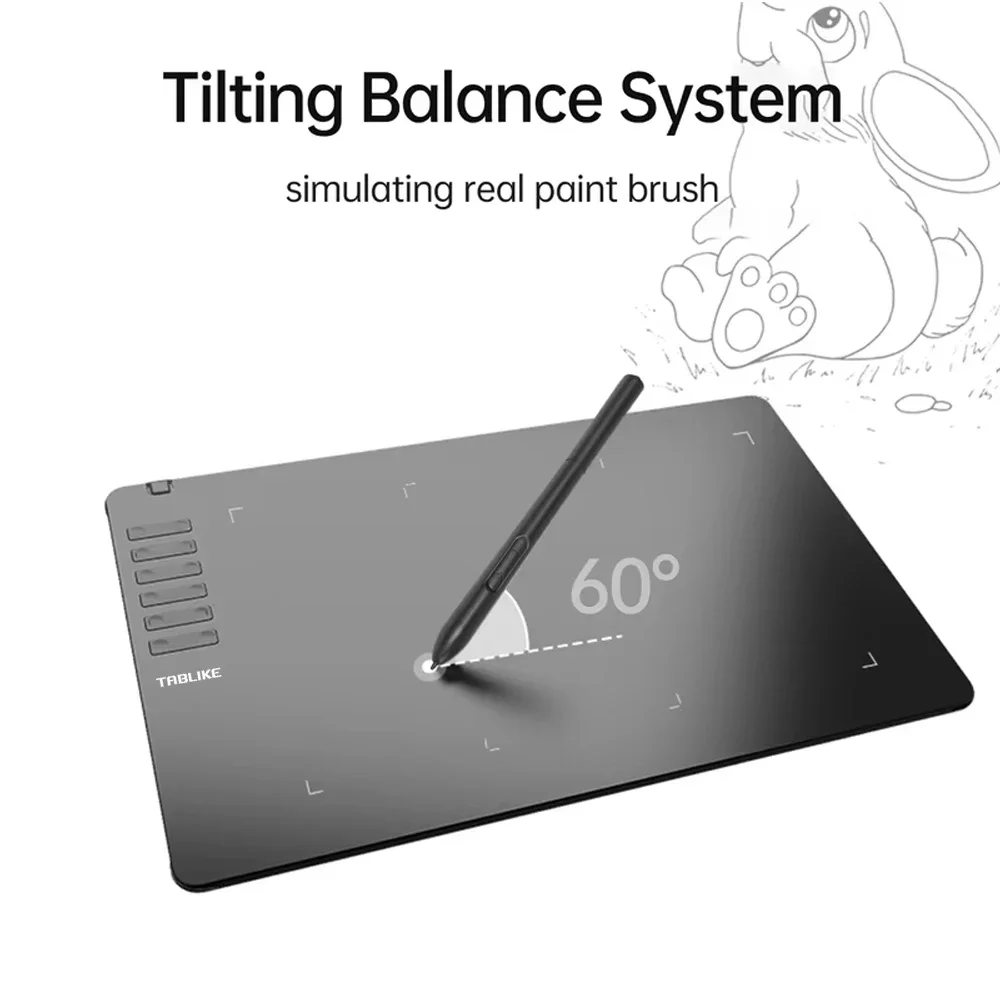 TABLIKE Graphics Tablet for Dr - Drawing Tablet Battery Free Stylus review and price